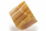 Free-Standing, Polished Orange Calcite Cube - Mexico #242286-1